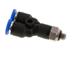 4mm x M 5 Y-koppeling Messing/PA 66 Insteekfitting Buitendraad Draaibaar NBR [2 Stuks]