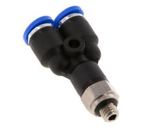 4mm x M 5 Y-koppeling Messing/PA 66 Insteekfitting Buitendraad Draaibaar NBR [2 Stuks]