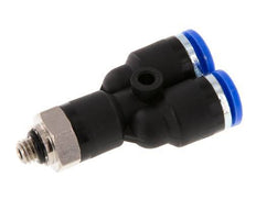 6mm x M 5 Y-koppeling Messing/PA 66 Insteekfitting Buitendraad Draaibaar NBR [2 Stuks]