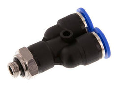 10mm x G1/8'' Y-koppeling Messing/PA 66 Insteekfitting Buitendraad Draaibaar NBR