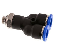 10mm x G1/8'' Y-koppeling Messing/PA 66 Insteekfitting Buitendraad Draaibaar NBR