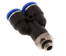 10mm x G1/8'' Y-koppeling Messing/PA 66 Insteekfitting Buitendraad Draaibaar NBR
