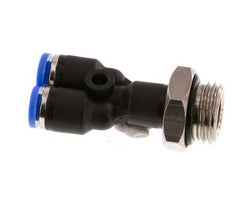 4mm x G1/4'' Y Push-in Fitting with Male Threads Brass/PA 66 NBR Rotatable [2 Pieces]