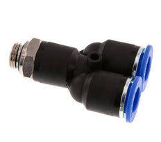 12mm x G1/4'' Y-koppeling Messing/PA 66 Insteekfitting Buitendraad Draaibaar NBR