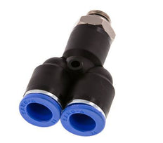 12mm x G1/4'' Y-koppeling Messing/PA 66 Insteekfitting Buitendraad Draaibaar NBR