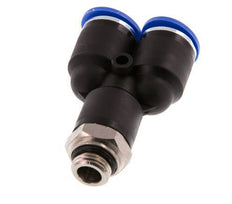 12mm x G1/4'' Y-koppeling Messing/PA 66 Insteekfitting Buitendraad Draaibaar NBR