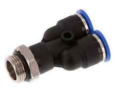 10mm x G3/8'' Y-koppeling Messing/PA 66 Insteekfitting Buitendraad Draaibaar NBR