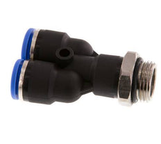 10mm x G3/8'' Y-koppeling Messing/PA 66 Insteekfitting Buitendraad Draaibaar NBR