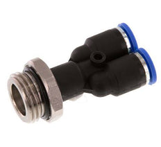 8mm x G1/2'' Y-koppeling Messing/PA 66 Insteekfitting Buitendraad Draaibaar NBR