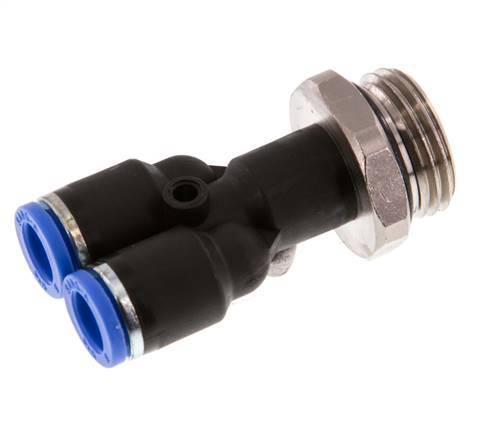 8mm x G1/2'' Y-koppeling Messing/PA 66 Insteekfitting Buitendraad Draaibaar NBR