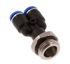 8mm x G1/2'' Y-koppeling Messing/PA 66 Insteekfitting Buitendraad Draaibaar NBR