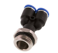 8mm x G1/2'' Y-koppeling Messing/PA 66 Insteekfitting Buitendraad Draaibaar NBR