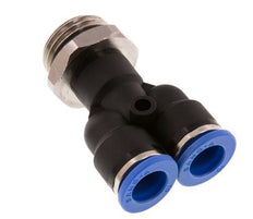 10mm x G1/2'' Y-koppeling Messing/PA 66 Insteekfitting Buitendraad Draaibaar NBR