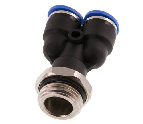 10mm x G1/2'' Y-koppeling Messing/PA 66 Insteekfitting Buitendraad Draaibaar NBR