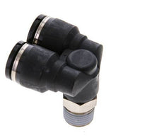 10mm x R1/4'' Y Push-in Fitting with Male Threads Brass/PBT NBR Rotatable