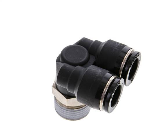 12mm x R1/2'' Y Push-in Fitting with Male Threads Brass/PBT NBR Rotatable