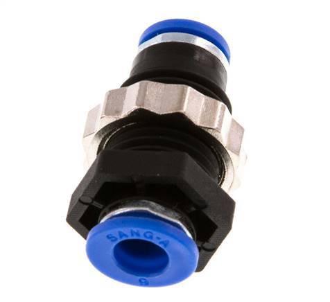 6mm PA 66 Insteekfitting Schotdoorvoer NBR [2 Stuks]