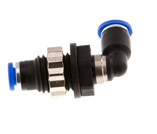 4mm 90 graden L-verbinding PA 66 Insteekfitting Schotdoorvoer NBR [2 Stuks]
