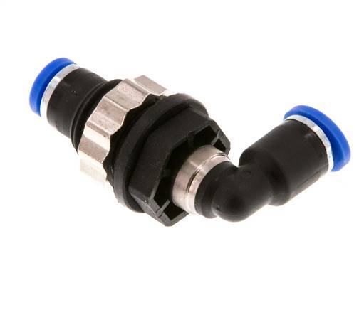 4mm 90 graden L-verbinding PA 66 Insteekfitting Schotdoorvoer NBR [2 Stuks]