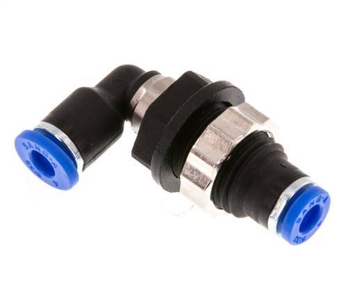 4mm 90 graden L-verbinding PA 66 Insteekfitting Schotdoorvoer NBR [2 Stuks]