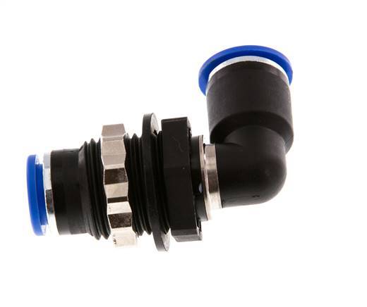 12mm 90 graden L-verbinding PA 66 Insteekfitting Schotdoorvoer NBR