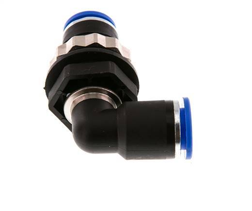 12mm 90 graden L-verbinding PA 66 Insteekfitting Schotdoorvoer NBR