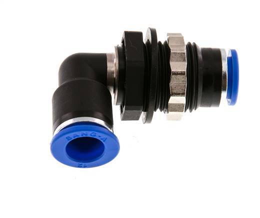 12mm 90 graden L-verbinding PA 66 Insteekfitting Schotdoorvoer NBR