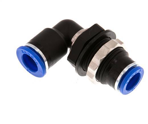 12mm 90 graden L-verbinding PA 66 Insteekfitting Schotdoorvoer NBR