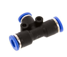 4mm x 6mm T-koppeling PA 66 Insteekfitting NBR [2 Stuks]