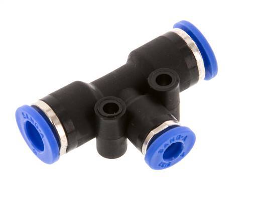 4mm x 6mm T-koppeling PA 66 Insteekfitting NBR [2 Stuks]