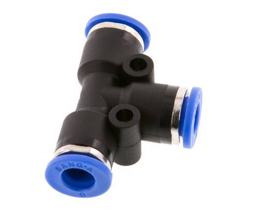 6mm T-koppeling PA 66 Insteekfitting NBR [2 Stuks]