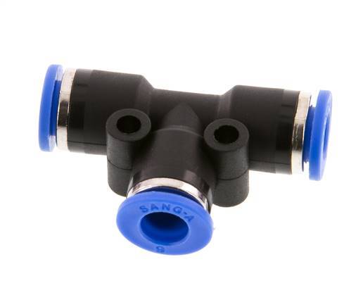 6mm T-koppeling PA 66 Insteekfitting NBR [2 Stuks]