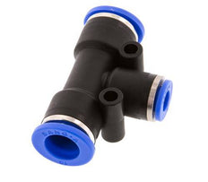 6mm x 10mm T-koppeling PA 66 Insteekfitting NBR [2 Stuks]