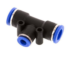 6mm x 10mm T-koppeling PA 66 Insteekfitting NBR [2 Stuks]