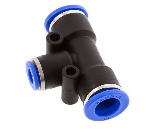 6mm x 10mm T-koppeling PA 66 Insteekfitting NBR [2 Stuks]