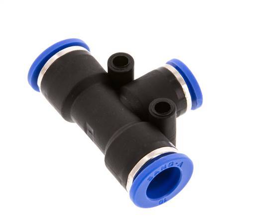 8mm x 10mm Tee Push-in Fitting PA 66 NBR [2 Pieces]