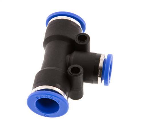 8mm x 10mm T-koppeling PA 66 Insteekfitting NBR [2 Stuks]