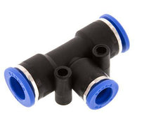 8mm x 10mm T-koppeling PA 66 Insteekfitting NBR [2 Stuks]