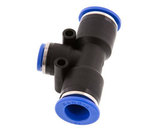 8mm x 12mm T-koppeling PA 66 Insteekfitting NBR [2 Stuks]
