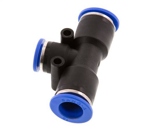 10mm x 12mm T-koppeling PA 66 Insteekfitting NBR [2 Stuks]