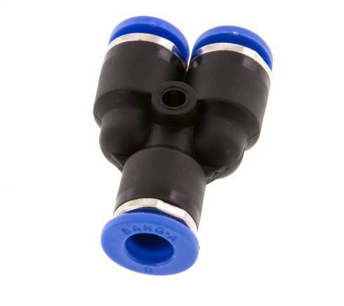 6mm Y-koppeling PA 66 Insteekfitting NBR [2 Stuks]