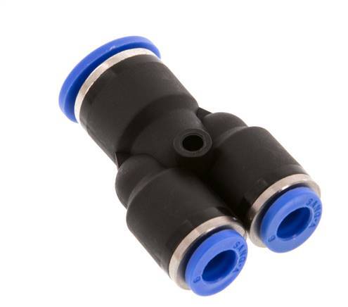 6mm x 10mm Y-koppeling PA 66 Insteekfitting NBR [2 Stuks]