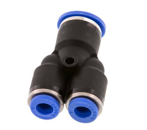 6mm x 10mm Y-koppeling PA 66 Insteekfitting NBR [2 Stuks]