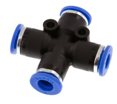 6mm Cross PA 66 Insteekfitting NBR [2 Stuks]