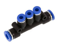 4mm x 6mm 3-way Manifold Messing/PA 66 Insteekfitting NBR [2 Stuks]