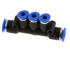 4mm x 6mm 3-way Manifold Messing/PA 66 Insteekfitting NBR [2 Stuks]