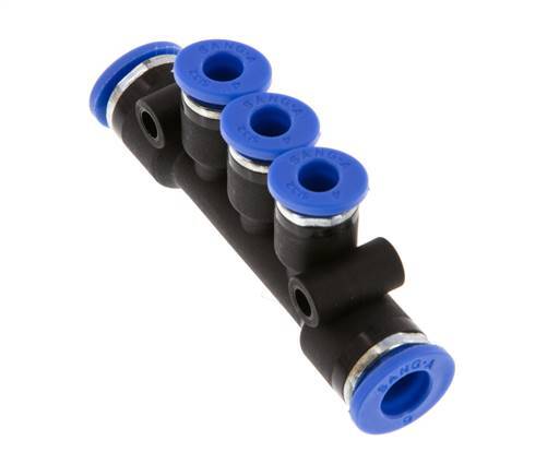 4mm x 6mm 3-way Manifold Messing/PA 66 Insteekfitting NBR [2 Stuks]