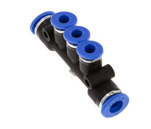 4mm x 6mm 3-way Manifold Messing/PA 66 Insteekfitting NBR [2 Stuks]