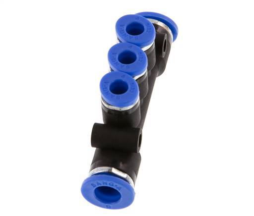 4mm x 6mm 3-way Manifold Messing/PA 66 Insteekfitting NBR [2 Stuks]