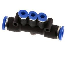 4mm x 8mm 3-way Manifold Messing/PA 66 Insteekfitting NBR